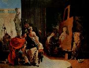 Giovanni Battista Tiepolo Alexander der GroBe und Campaspe im Atelier des Apelles oil painting on canvas